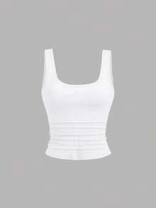 EMERY ROSE Bộ 3 món áo vest không tay màu trơn dáng rộng dành cho nữ cỡ lớn, áo tank top mùa hè. - Nhiều màu - Xem 3