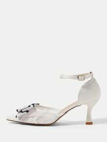 CUCCOO HITCHD Fashionable & Elegant Bow Decor Women Pumps - White - View 2