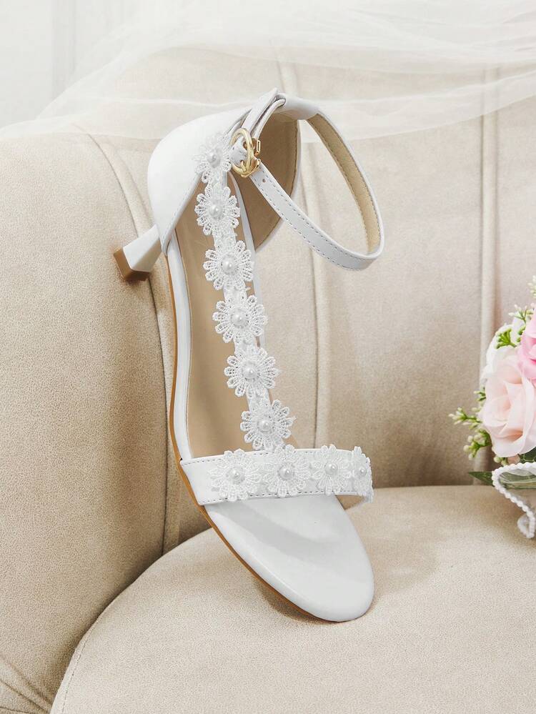 CUCCOO HITCHD Wedding Party Simple And Generous Fashion Versatile Casual Workplace Commuter Women High Heels Sandals Summer Shoes Wedding Shoes Bride Shoes