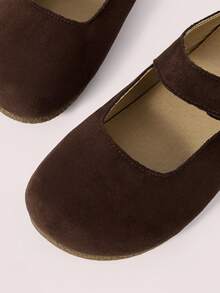 CUCCOO DOLLMOD Ladies Brown Suede Metal Buckle Mary Jane Slippers, Cute Daily Soft Cute Casual Closed Toe - Brown - View 5