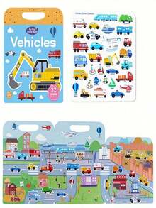 MINKOJA MINKOJA Reusable Sticker Books For Kids,Washable Stickers For Toddlers,Insects,Dinosaurs,Vehicles,Space,Animals And Ocean World Stickers,Holiday Gifts For Preschoolers,Available As Back-To-School Gifts,Birthday Gifts Sticker. - Multicolor - View 8