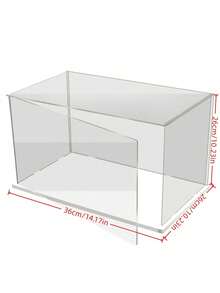 1pc Collectible Display Box, Assembled Transparent Acrylic Box, Alternative To Glass Boxes For Displaying Figures, Suitable For Home Storage And Organization Of Toys, With An Openable Door. - White - View 10