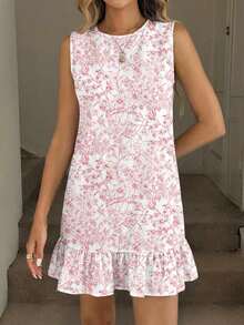 SHEIN LUNE 女士迷你碎花连衣裙，适合春夏穿着 - 彩色 - 查看 2