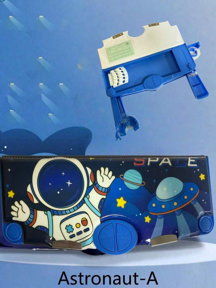 1 hộp đựng bút chì bằng nhựa bền chắc, dung tích lớn, đa chức năng, hai lớp, họa tiết hoạt hình, hộp đựng văn phòng phẩm cho học sinh, phòng học, đồ dùng văn phòng phẩm thiết yếu cho năm học mới. - Nhiều loại - Xem 1