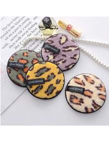 5/10/15/20pcs Sent Randomly Reusable Makeup Remover Pads, Random Colors, Double-Sided Washable Makeup Removal Cloth, Circular Design For Face & Skin Care, Fluffy Sponge Cleanse Heavy Makeup And Facial Bedding, Suitable For All Skin Types - Multicolor - View 1