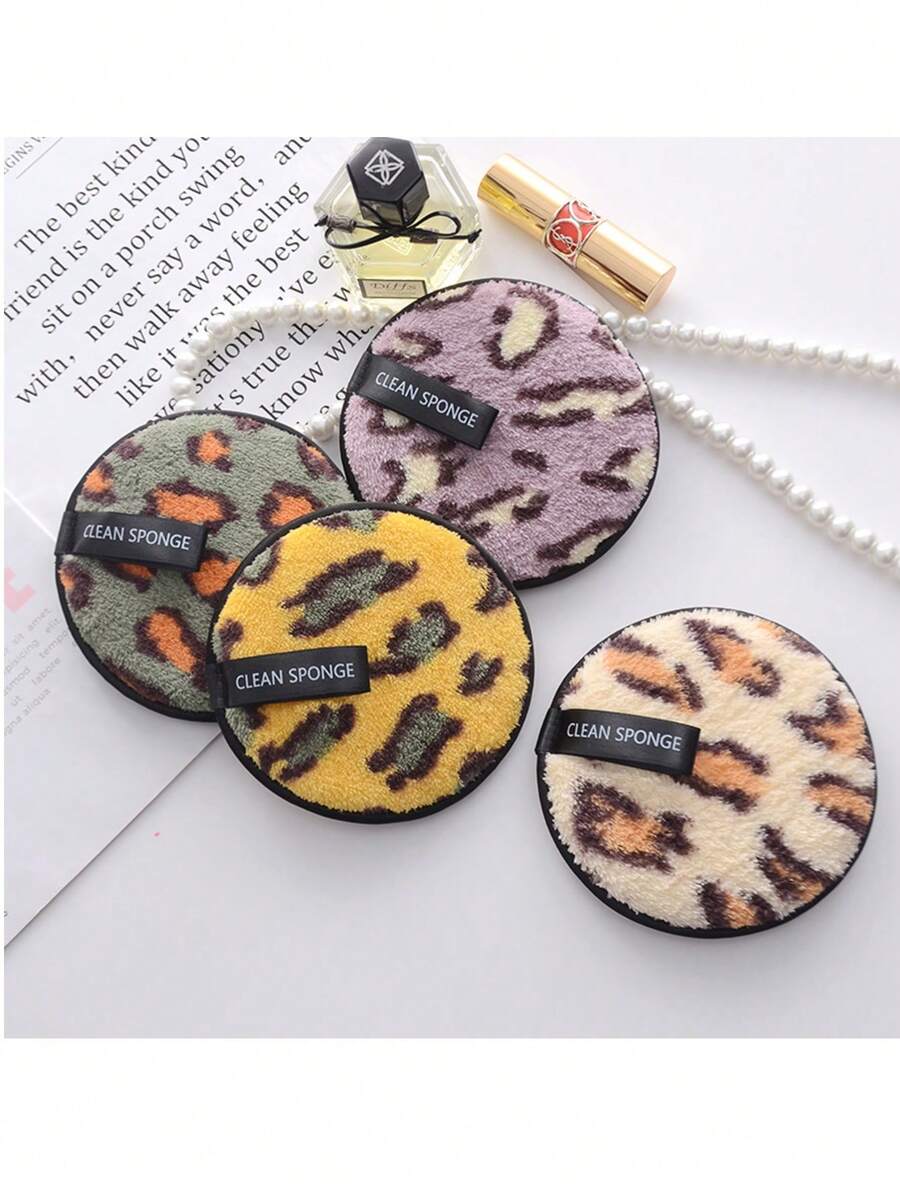5/10/15/20pcs Sent Randomly Reusable Makeup Remover Pads, Random Colors, Double-Sided Washable Makeup Removal Cloth, Circular Design For Face & Skin Care, Fluffy Sponge Cleanse Heavy Makeup And Facial Bedding, Suitable For All Skin Types - Multicolor - View 1