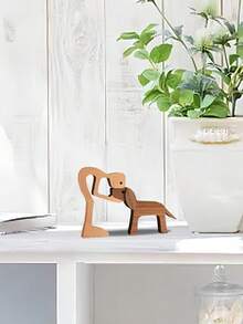 1 Tượng gỗ hình gia đình chó, chạm khắc thủ công theo phong cách Bắc Âu tối giản, trang trí bàn làm việc, nghệ thuật gỗ sáng tạo, điểm nhấn nội thất nhà cửa, trang trí kệ phòng khách, phụ kiện bàn làm việc, quà tặng cho người yêu động vật. - 22*15*2 - Xem 4