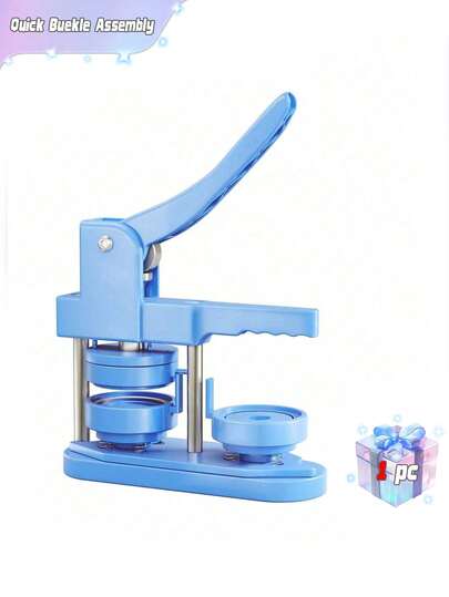 Máquina para hacer botones de 58 mm - (3ra generación) Máquina prensadora de insignias de botón DIY de 58 mm (2.25 pulg.) sin instalación, con prensa de insignias y cortador de círculos, incluye 100 piezas de repuesto para botones y plantillas