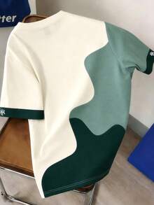 Manfinity Joysei 3pcs/Set Men's Casual Contrast Color Print T-Shirts, Suitable For Summer, Outings, School, Gifts For Friends, Etc. - Multicolor - View 3