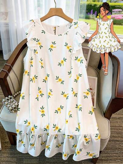 GlowEve CURVE Plus Size Women's Colorful Printed Sleeveless Dress. Suitable For Vacation, Commuting, And Versatile Everyday Wear.