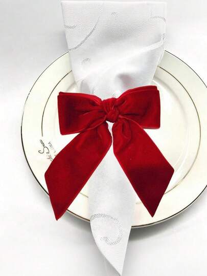 Schleifen-Servietten-Ring, geeignet für Tischdekoration Servietten-Ring, Schleifen-Servietten-Schnalle, Spitzen-Schleifen-Servietten-Halter