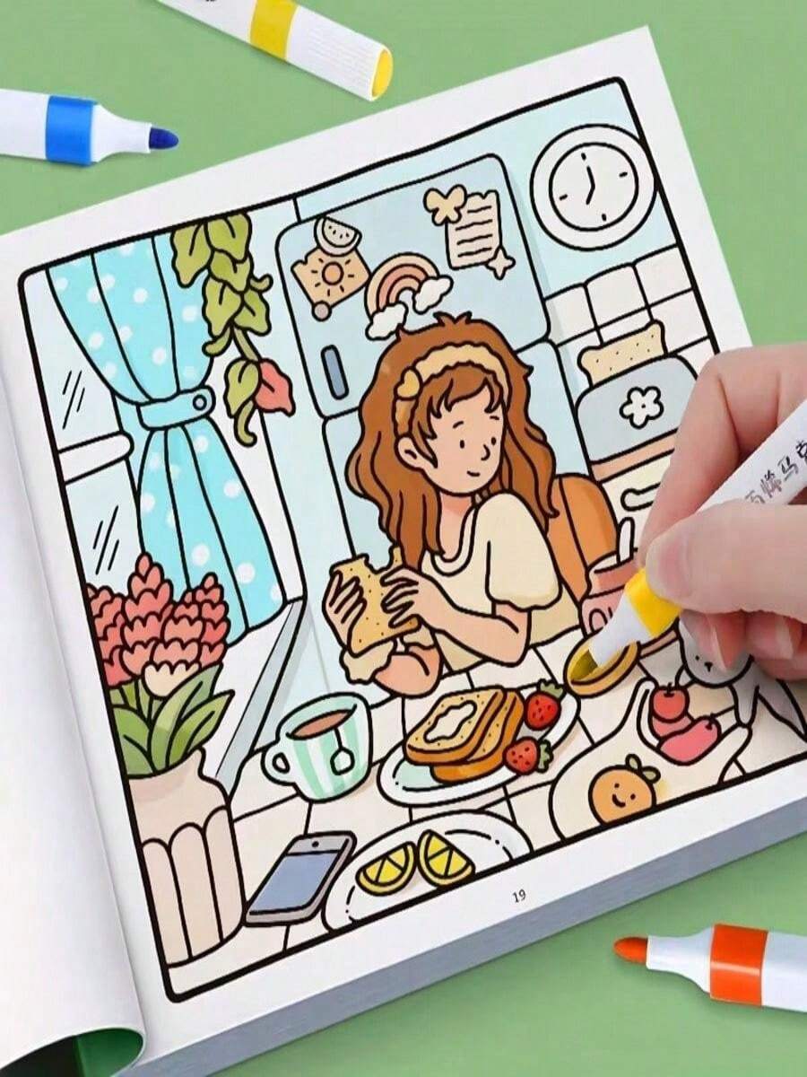 MINKOJA Sách tranh về các nàng công chúa hoạt hình, động vật và thế giới dưới nước, tranh vẽ hoạt hình dễ thương về bé gái, bìa mềm, giấy bền, quà tặng ngày thiếu nhi, Lễ Tạ ơn, Ngày Cá tháng Tư, sinh nhật và Giáng sinh. - Nhiều màu - Xem 1