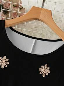 Đầm ôm sát cơ thể cổ tròn không tay in hoa cổ điển dài đến đầu gối cho nữ đi nghỉ, váy chữ A, váy ba lỗ in hoa màu đen giản dị, trang phục mùa hè cho nữ, váy suông đi biển cho nữ - Nhiều màu - Xem 5