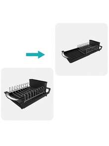 1 pieza Escurridor de platos retráctil de cocina, organizador de platos multifuncional - Multicolor - Ver 4