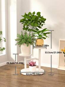 1个4层室内外植物架金属木质转角植物架多层花架，适用于阳台、花园、露台、客厅家居装饰，坚固防锈，展示架，收纳架，适用于盆栽植物，花架，置物架 - 彩色 - 查看 8