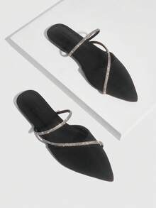 CUCCOO CHICEST Women Casual Flat Shoes For Daily Wear For Summer Vacation Shoes Summer Elegant Flats Party Summer Shoes Summer Break Easter For Christmas Elegant Shoes Wedding Shoes Summer Shoes Bride Shoes - Black - View 6