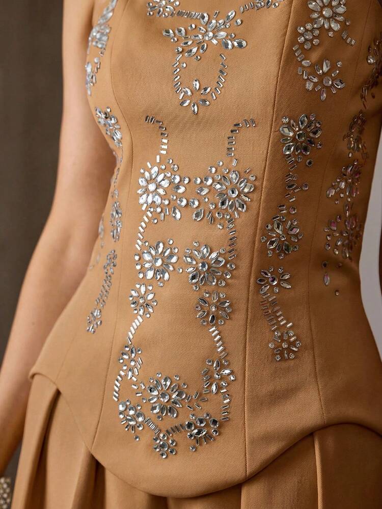 MOTF Soiréza WOMEN'S SPRING/SUMMER RHINESTONE EMBELLISHED JUMPSUIT