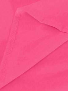 EMERY ROSE Blusa sin mangas con volantes de unicolor casual para mujer, verano - Rosa Fucsia - Ver 3