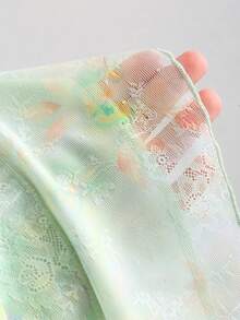 Sweetra 春夏法式风格女士薄荷绿露背腰部褶皱修身荷叶边下摆浪漫度假迷你连衣裙 - 綠色 - 查看 6