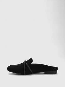 CUCCOO BIZCHIC 女士黑色圆头平底鞋，日常百搭通勤鞋，闭趾款 - 黑色 - 查看 3