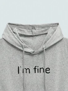 Modcrash 1pc Printed Sleeveless Men's Casual Sports Hooded Tank Top, Summer - Grey - View 3