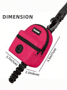 Bolsa para premios de perro, Soporte para bolsas de excremento de perro apto para correa, Contenedor de aperitivos para mascotas con bolsillo interior, Suministros para perros pequeños, Excelente para entrenamiento y paseos, Dispensador de bolsas de residuos de perro sin manos, Accesorios de viaje para perros - Multicolor - Ver 4