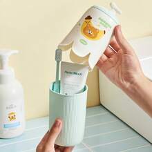 Joivida 1 Peça Suporte de Escova de Dentes em Formato de Banana Fofo, Estojo de Escova de Dentes Portátil para Viagem, Caixa de Armazenamento de Plástico com Copo para Acampamento ao Ar Livre e Viagem de Negócios - Multicolorido - Visão 12