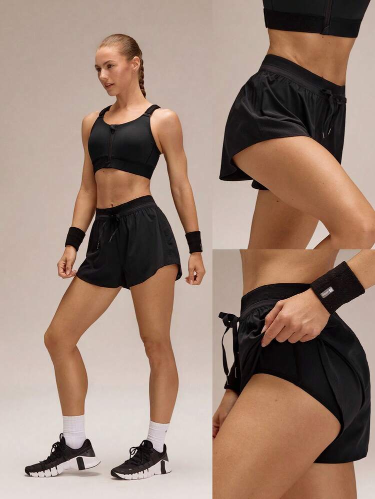 2.5'' VitalSwift Sunny Sprint Lightweight Quick-Dry Odor Control Side-Split Hem Mid Waist T-Shirt Hanging Storage Shorts Running Jogging Training Workout Gym Wear