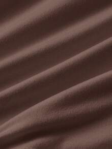 SHEIN MOD 女士纯色心形领口褶皱胸部修身针织吊带衫 - 咖啡棕 - 查看 5