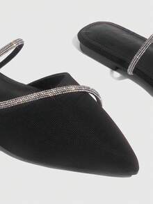 CUCCOO CHICEST Women Casual Flat Shoes For Daily Wear For Summer Vacation Shoes Summer Elegant Flats Party Summer Shoes Summer Break Easter For Christmas Elegant Shoes Wedding Shoes Summer Shoes Bride Shoes - Black - View 5