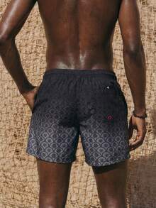 Palasendo Men's Fashion Casual Beach/Swim Shorts, Suitable For Summer, Hawaiian - Grey - View 4