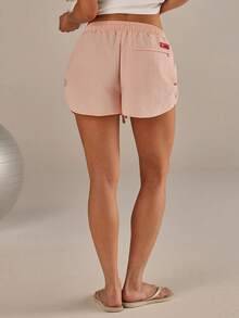 Athîral Quần short xếp ly cạp chun co giãn dành cho nữ - trái cam - Xem 2