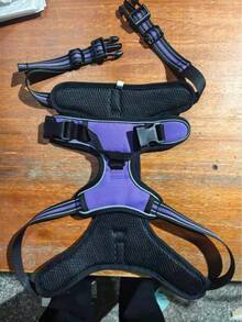Arnés de pecho para perros, arnés de pecho anti-tracción para mascotas, chaleco acolchado ajustable para perros, chaleco de tela Oxford anti-ahogo para mascotas con asas fáciles de controlar, adecuado para perros grandes - Morado - Ver 19