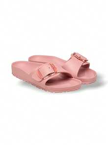 Birkenstock Sandal Madrid khóa lớn, chất liệu EVA, thấm mồ hôi, thoáng khí, nhẹ, màu trơn, dễ giặt, đa năng, thích hợp cho hoạt động ngoài trời hàng ngày, dành cho nữ, màu hồng 1032033 - Hồng - Xem 2