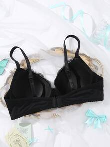 1pc Lace Minimalist Lift & Enhance Wireless Bra For Small Bust Women - Multicolor - View 2