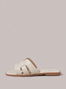 Styleloop Ladies, Buckles, Trim, Flat Sandals - Apricot - View 3