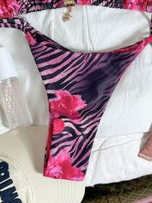 Swim Vcay 女士随机印花项链金属首饰比基尼套装，春夏款 - 彩色 - 查看 5