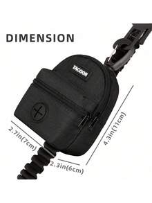 Bolsa para premios de perro, Soporte para bolsas de excremento de perro apto para correa, Contenedor de aperitivos para mascotas con bolsillo interior, Suministros para perros pequeños, Excelente para entrenamiento y paseos, Dispensador de bolsas de residuos de perro sin manos, Accesorios de viaje para perros - Multicolor - Ver 3