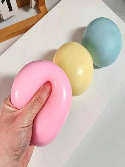 MINKOJA Extra-Large Stress Balls, Squeeze The Ball, Elastic Pressure Dough,Liquid Cheese Squeeze Toy,Relieve Stress And Make You Happy,Stress-Relieving Gifts For Christmas, Thanksgiving, Birthdays And Workdays.(Styles And Colors Are Random)