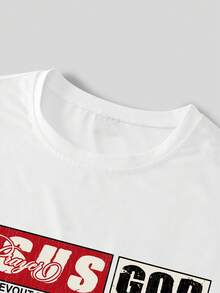 STEELVANCE Men's Round Neck Fashionable Printed Casual Versatile Daily Tank Top, Summer - White - View 3