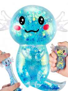 POKOJA LAND A Salamander Squishy Toy, With Rich Colors,Look Like Jelly, Sensory Toy, Stress Toy, Squishy Slow Rising, Cute And Strange, A Great For Children's Day, Party, Easter And Holiday.(Color And Style Random) - Multicolor - View 3