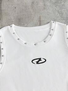 AXEPEAK Áo tank top nam cổ tròn in họa tiết hình học, kiểu dáng thường ngày, đa năng. - trắng - Xem 2