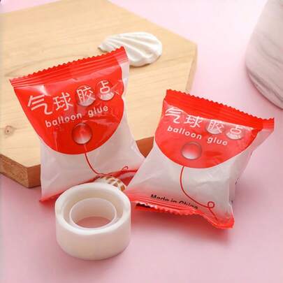 100 miếng băng dính hình bong bóng vô hình, keo dán tường trong suốt hai mặt, có thể tháo rời, dùng để trang trí đám cưới, sinh nhật, tiệc tùng.
