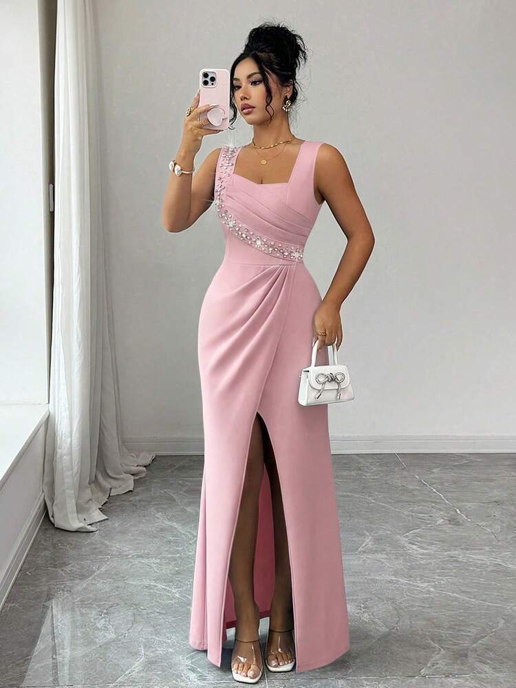 Women Midi Dresses - 老玫瑰 - 查看 3