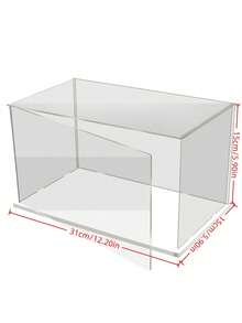 1pc Collectible Display Box, Assembled Transparent Acrylic Box, Alternative To Glass Boxes For Displaying Figures, Suitable For Home Storage And Organization Of Toys, With An Openable Door. - White - View 16