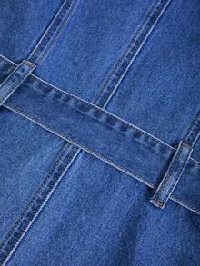 GlowEve Women's Casual Versatile Date & Travel Denim Dress - Blue - View 5