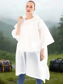 1PC Waterproof Raincoat Poncho Reusable With Hood Lightweight Packable For Travel Outdoor Hiking Camping Men Women Adult Emergency Gear - Multicolor - View 4