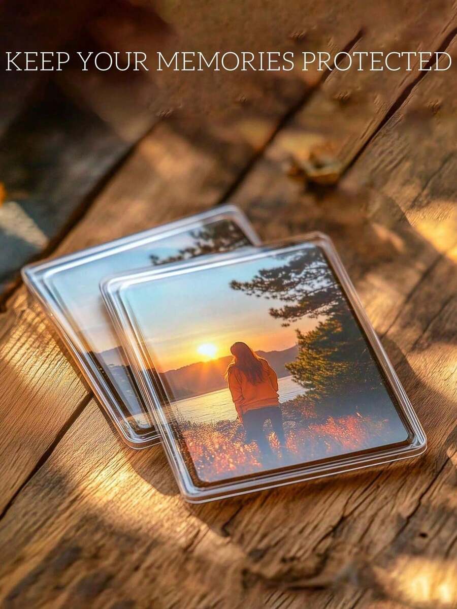 20pcs Blank Photo Frame Insert Fridge Magnets (20 Packs) - For Photos 7 X 4.5cm (2.75 X 1.77 Inches) - Translucent Clear Acrylic Refrigerator Magnets For Small Photos Gifts Birthday Graduation - single item - View 1
