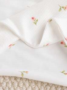 Souflis Souflis 3条装女婴休闲基础款罗纹针织双心印花喇叭裤修身柔软厚实长裤打底裤运动裤日常上学玩耍派对春夏秋季 - 彩色 - 查看 5