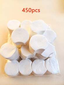 450/900/1200 miếng bông tẩy trang hình bầu dục, thích hợp cho mặt, miếng bông tẩy trang chất lượng cao, bông tròn không xơ, không gây dị ứng, phù hợp với mọi loại da, khăn lau làm đẹp dùng một lần, khăn lau mặt không dệt. - Nhiều màu - Xem 8